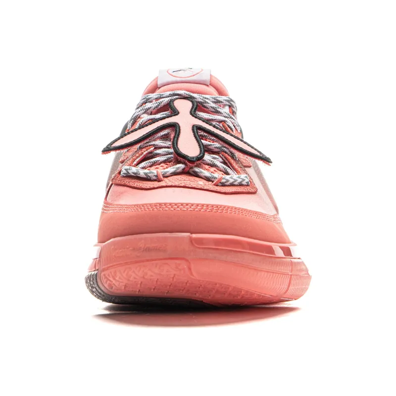 LiNing Wow1 Low Cushioning, Slip Resistant, And Abrasion Resistant Low Top Basketball Shoes Men's Orange Gray-4