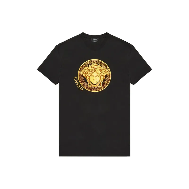 VERSACE Medusa Amplified Embroidered T Shirt-0