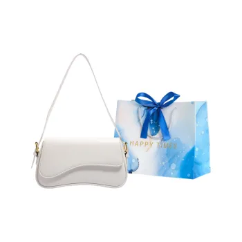 ROUNDOT PU Shoulder Bag Regular Women's White/Black/Pink/Black/Coffee/Blue
