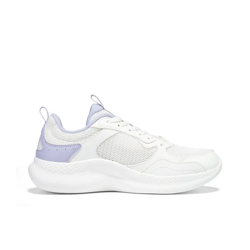 361° Cushioning, Breathable, Lightweight Low Top Casual Running Shoes Women's Feather White Chalk Purple-1