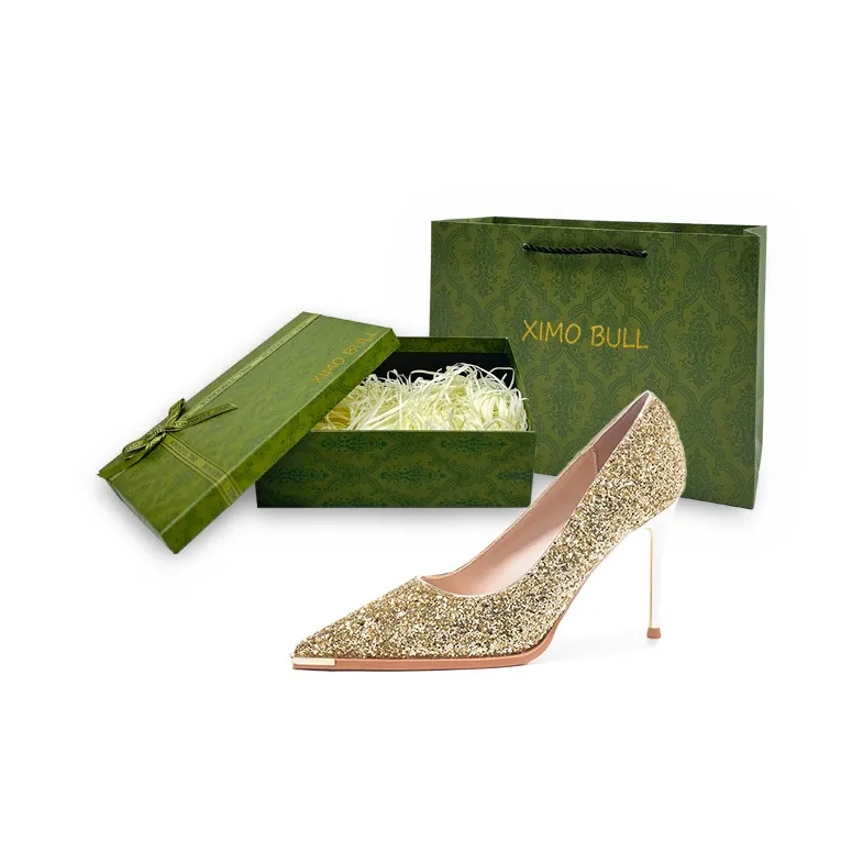 XIMO BULL High Heels Women's Gold-51