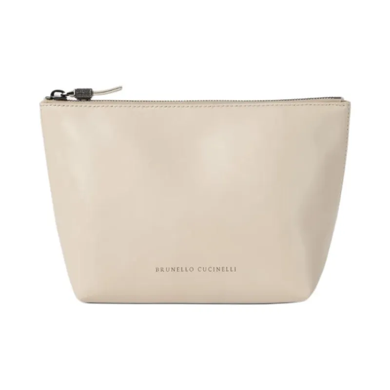 Brunello Cucinelli Calfskin Clutch Regular Women's Ivory-0