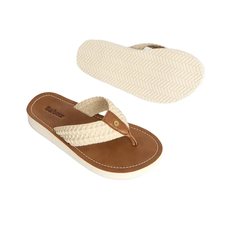 BARBOUR Flip Flops Women's Beige-6