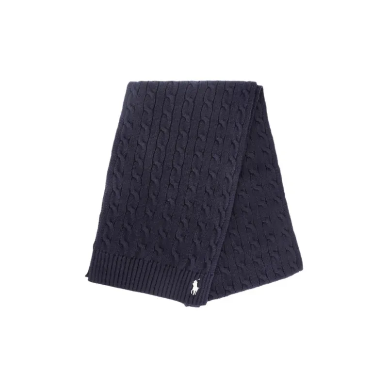 Polo Ralph Lauren Organic Cotton Knit Scarves Unisex Blue-1
