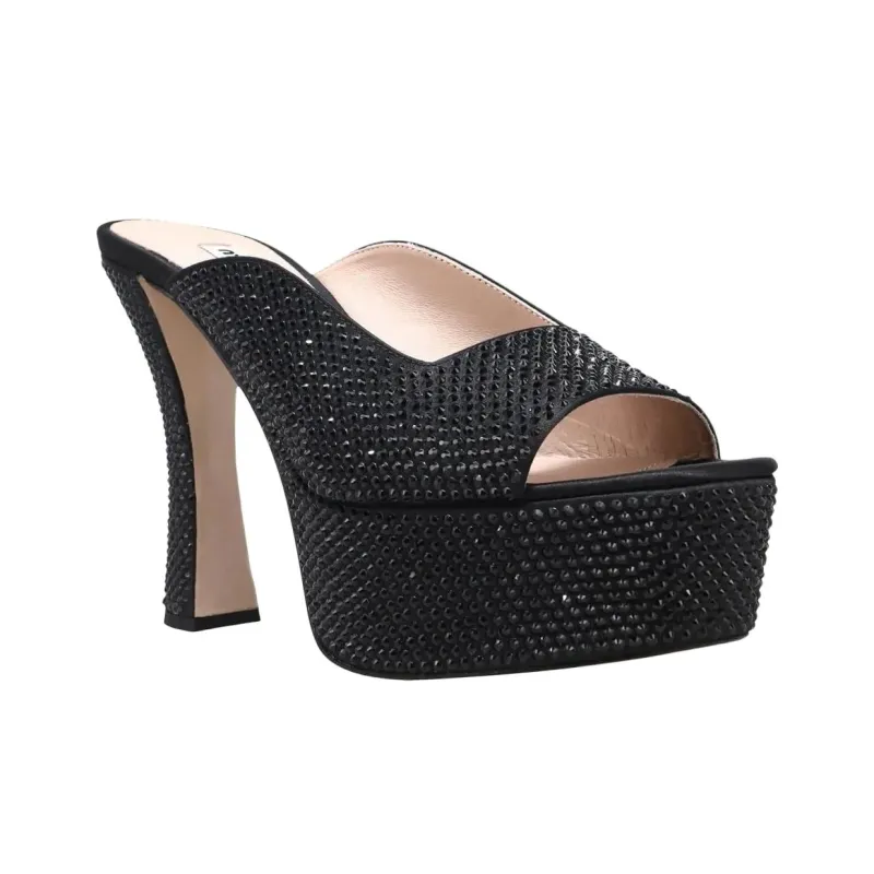 MIU MIU Slide Slippers 11.5cm Women's Black-2