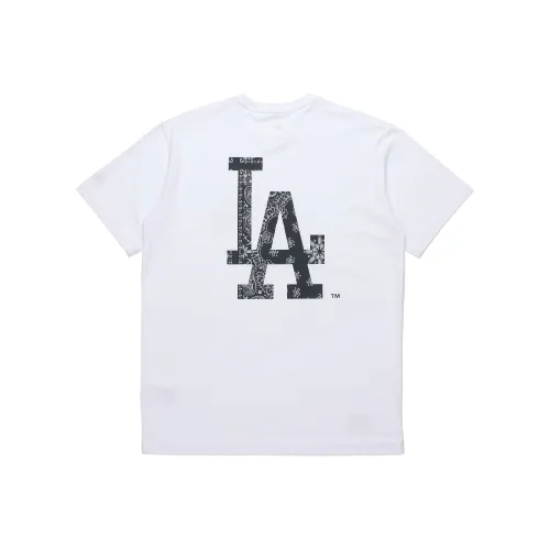 New Era BIG PAISLEY LOGO T12 LOS ANGELES DODGERS T SHIRT WHITE