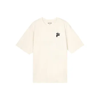 FILA FUSION T Shirt Unisex Lactose Color