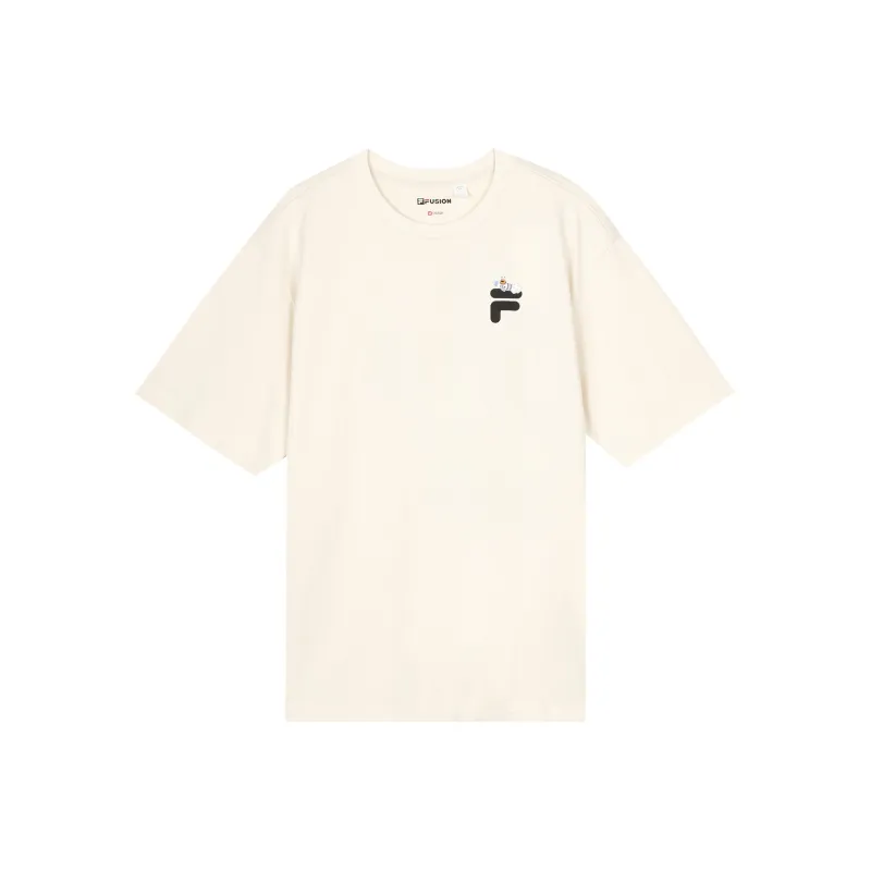 FILA FUSION T Shirt Unisex Lactose Color-0