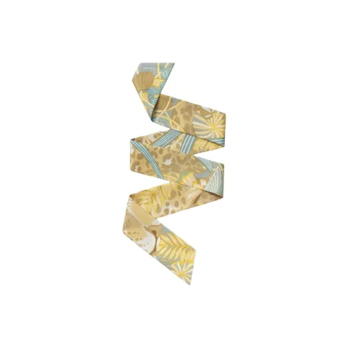 CARTIER Silk Scarves Unisex Yellow