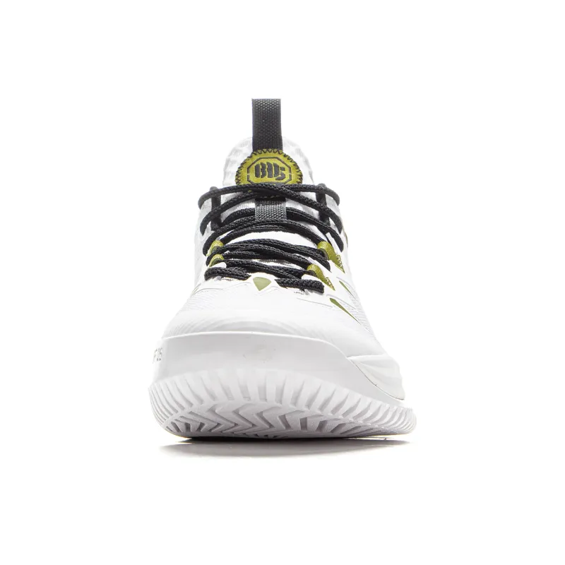 LiNing Storm 10 Cushioning Slip Resistant Breathable Rebound Low Top Basketball Shoes Men's White-4