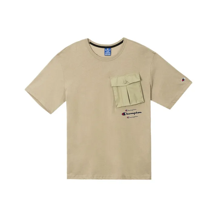 Champion Straight T-Shirt Unisex Khaki-0