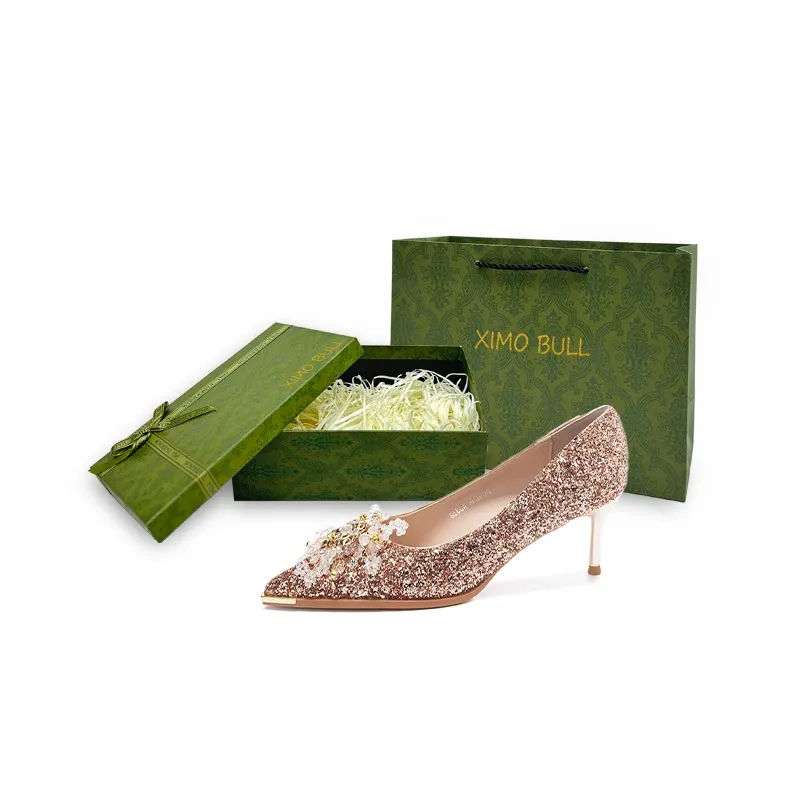 XIMO BULL Slim Heel High Heels Women's-30