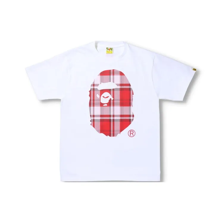 Bape Check Gift Ape Head Tee-2