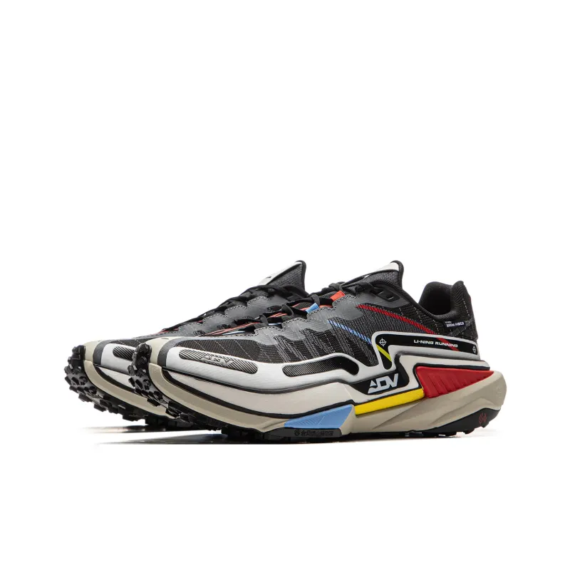 LiNing Anti Slip Wear Resistant Low Top Trail Running Shoes Men's Black-2