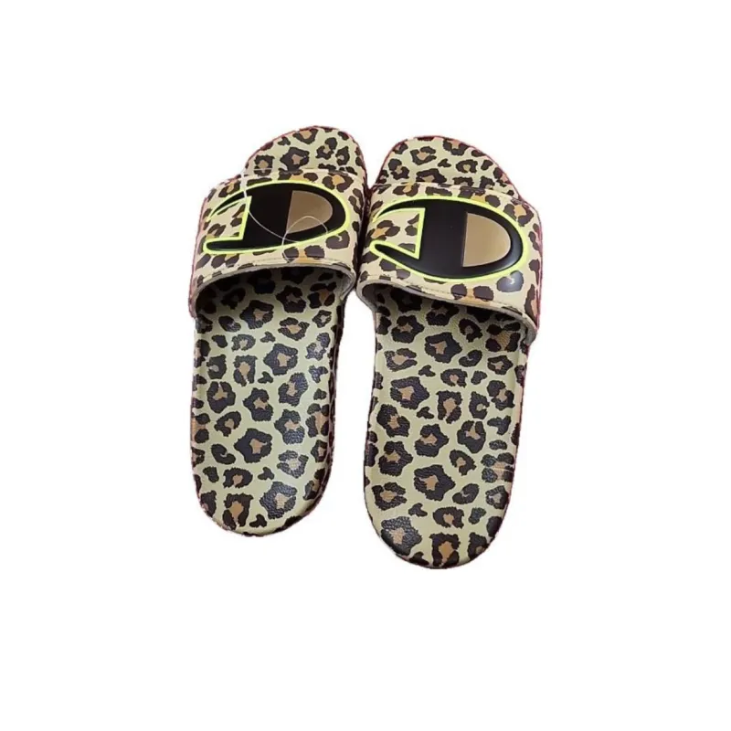 Champion Slide Slippers Women's Yellow Green-2
