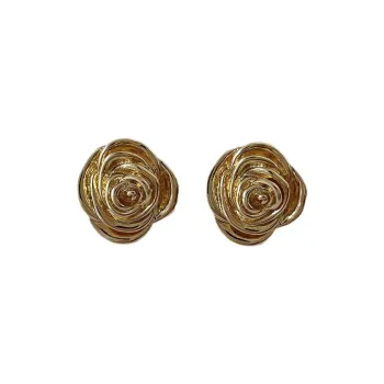 Vegetarian Alloy 925 Sterling Silver Needle Stud Earrings Women's