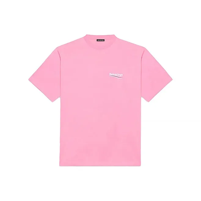 Balenciaga T Shirt Loose Fit Style Men's Light Pink-0