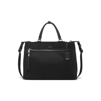 TUMI Nylon One Shoulder Handbag Unisex Black & Gunmetal Gray