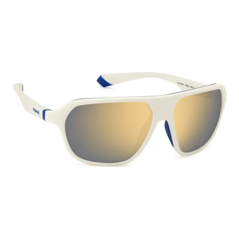 Polaroid Plastic Irregular Shape Sunglasses Unisex White-2