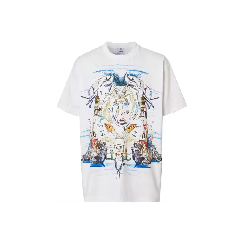 Burberry T Shirts Men White-0
