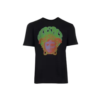 VERSACE Medusa Front Print T Shirt
