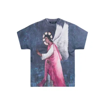 PALM ANGELS T Shirts Men Blue, White, Multicolor