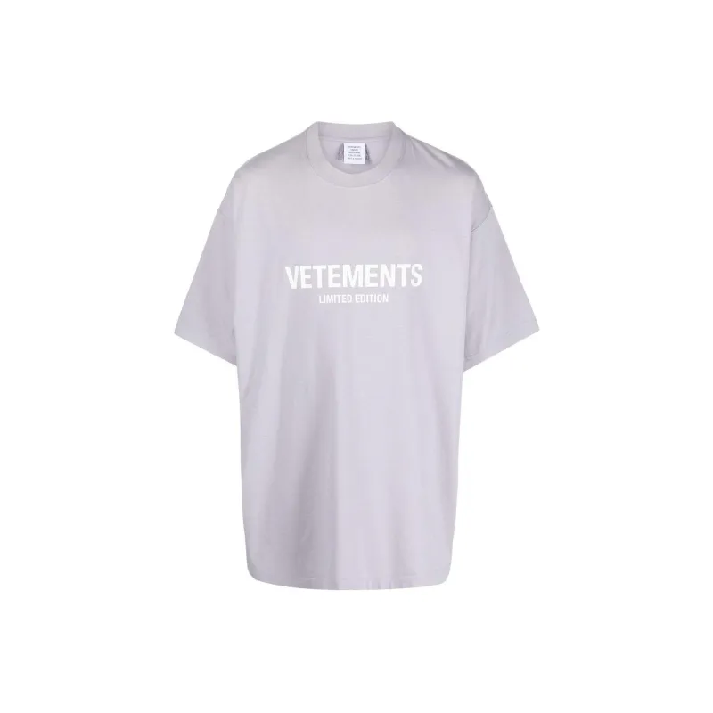 Vetements T-Shirts Men Lavender Purple-0
