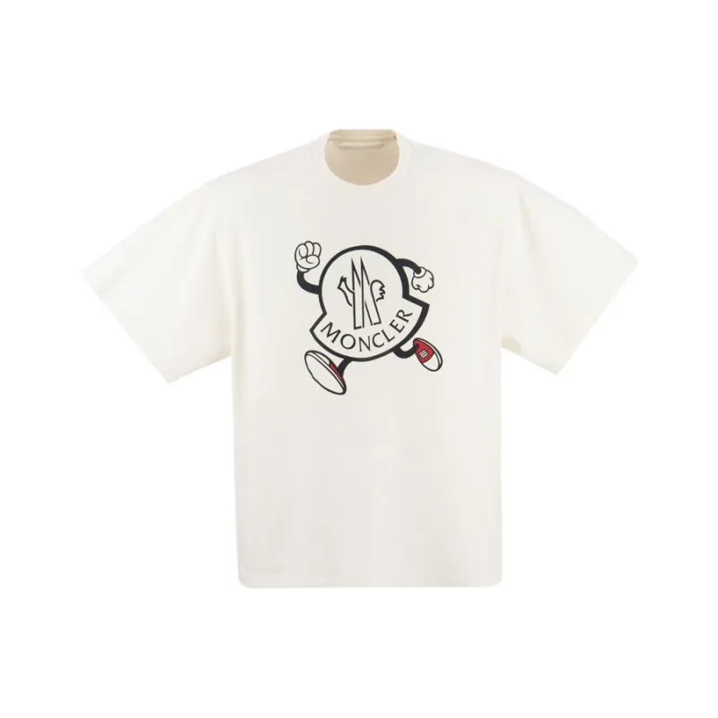 Moncler T Shirts Men Ecru-0