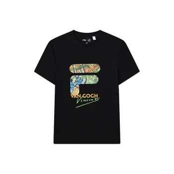 FILA x FANGAOLIANMINGXILIE T Shirt Men's Jet Black