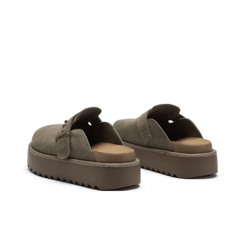 Hotwind Pinecone Grey Series Abrasion Resistant Closed Toe Slippers Women's-5