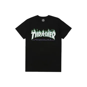 Thrasher SS22 T Shirt US Version Unisex Black