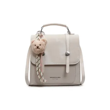 LUVISTRUE PU Backpacks Regular Women's Ecru/Black/Pink/Silver