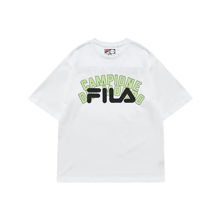 FILA FUSION Drop Shoulder Sleeve T Shirt Men's Standard White-0