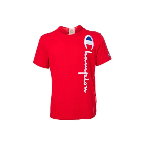 Champion Straight T Shirt US Version Unisex Red