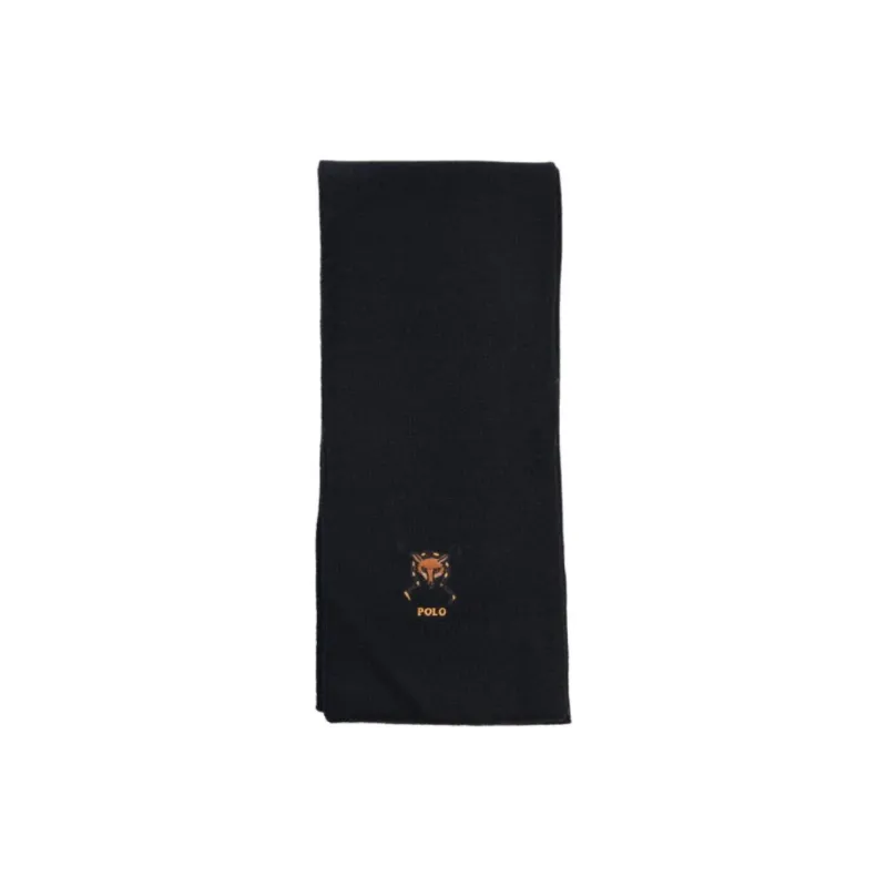 Polo Ralph Lauren Acrylic Knit Scarves Unisex Black-0