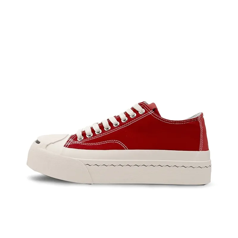 Mengsai Anti Slip And Wear Resistant Lightweight Balance Low Top Canvas Shoes Unisex Strawberry Tower Red-1