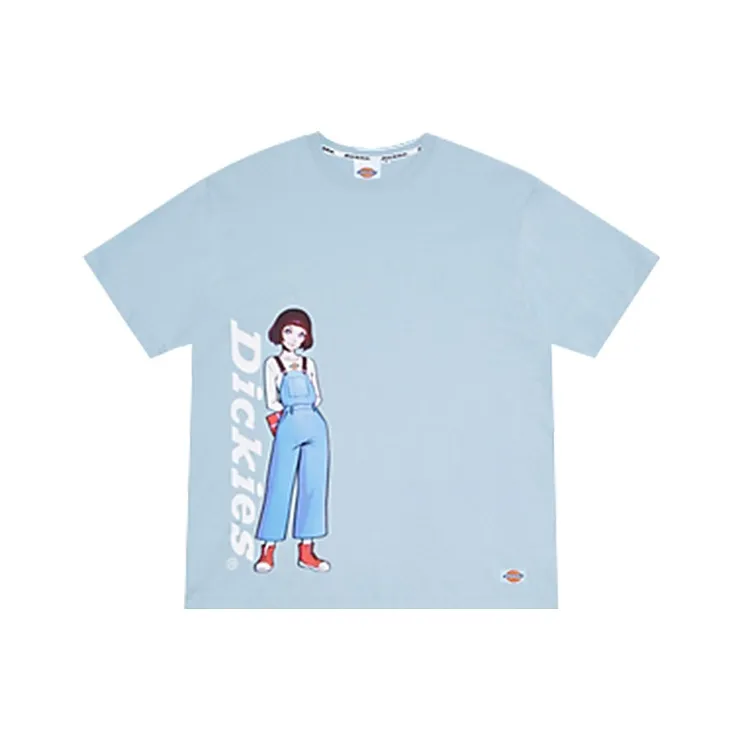 Dickies Ilya Kuvshinov Collab SS21 Straight T Shirt Unisex Sky Blue-0