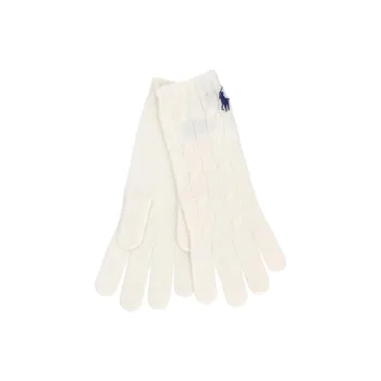 Polo Ralph Lauren Wool Cashmere Knit Gloves Unisex White