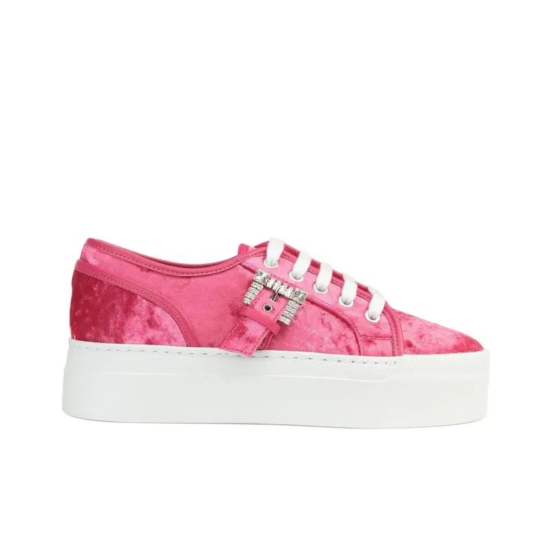 SERGIO ROSSI SR Twenty Low Top Skateboard Shoes Women's Fuchsia-1
