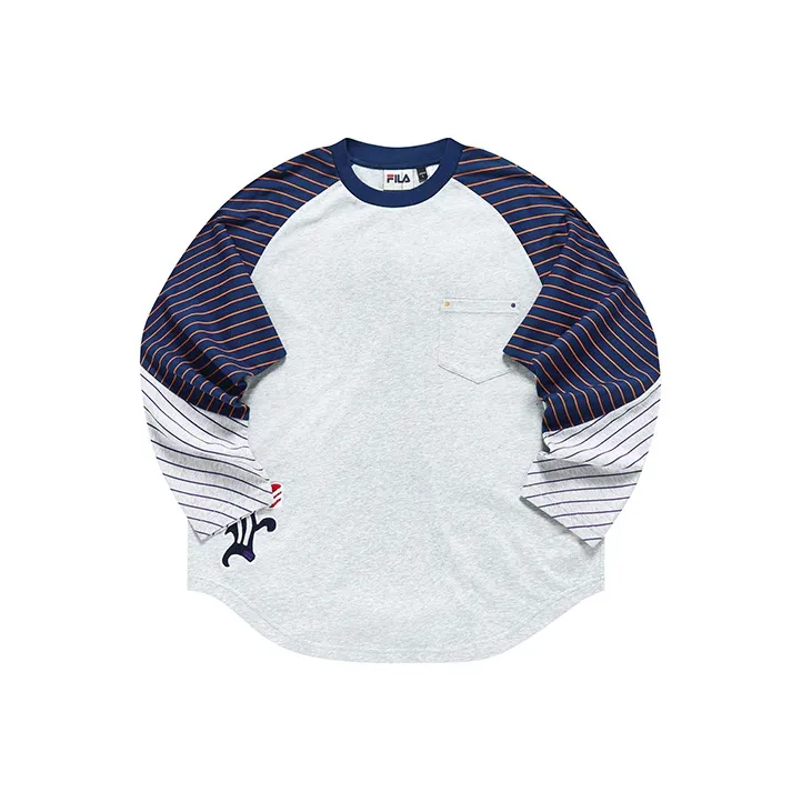 FILA FUSION FILA X FACETASM T Shirt Men's Silver Flower Gray-0
