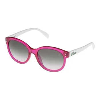 TAOSIXIONG Acetate Round Sunglasses Women's Pink