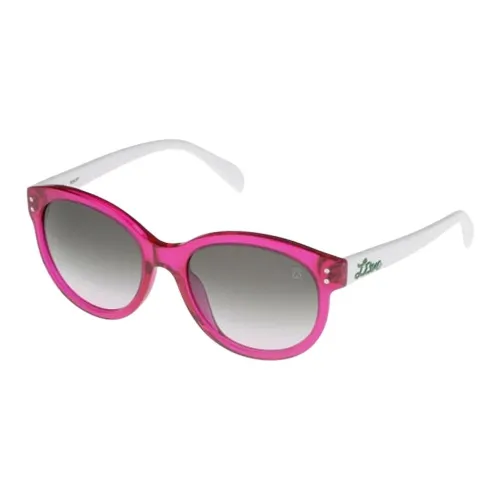 TAOSIXIONG Acetate Round Sunglasses Women's Pink