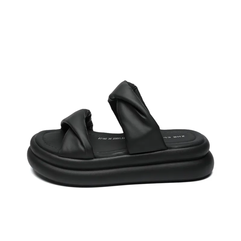 ZHR Slide Slippers Women's Beige, Black-7
