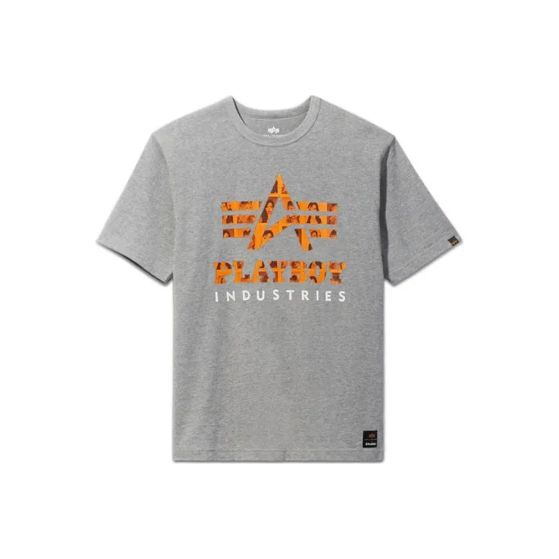 Alpha Industries x Playboy SS22 Crew Neck Fitted Straight Short-Sleeved T-Shirt Unisex-0