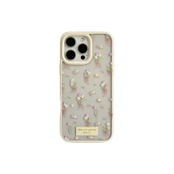 Wei Xin Acrylic Material Floral Tulip Label Phone Cases Compatible With IPhone 16/15 Pro Max/Apple 13/14 Pro/Max