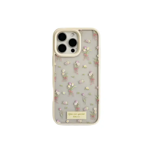 Wei Xin Acrylic Material Floral Tulip Label Phone Cases Compatible With IPhone 16/15 Pro Max/Apple 13/14 Pro/Max
