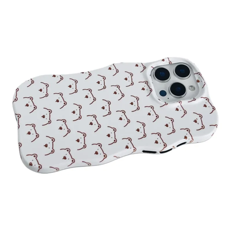 Sopi Acrylic Material Wave Edge Full Screen Panda Meow Phone Cases Compatible With IPhone 16/15/14/13/Pro/Mac-3