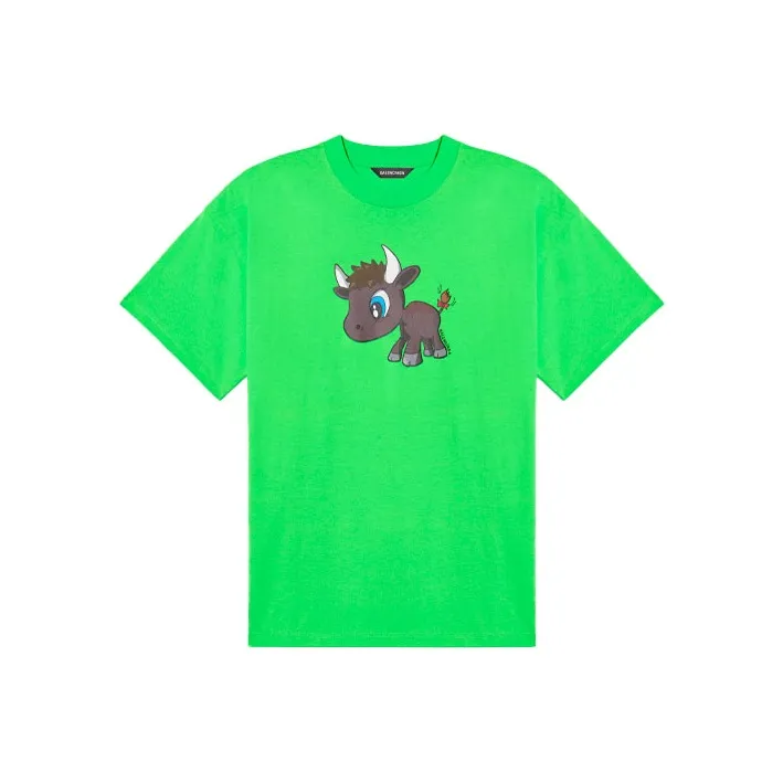 Balenciaga T-Shirts Unisex Green-0