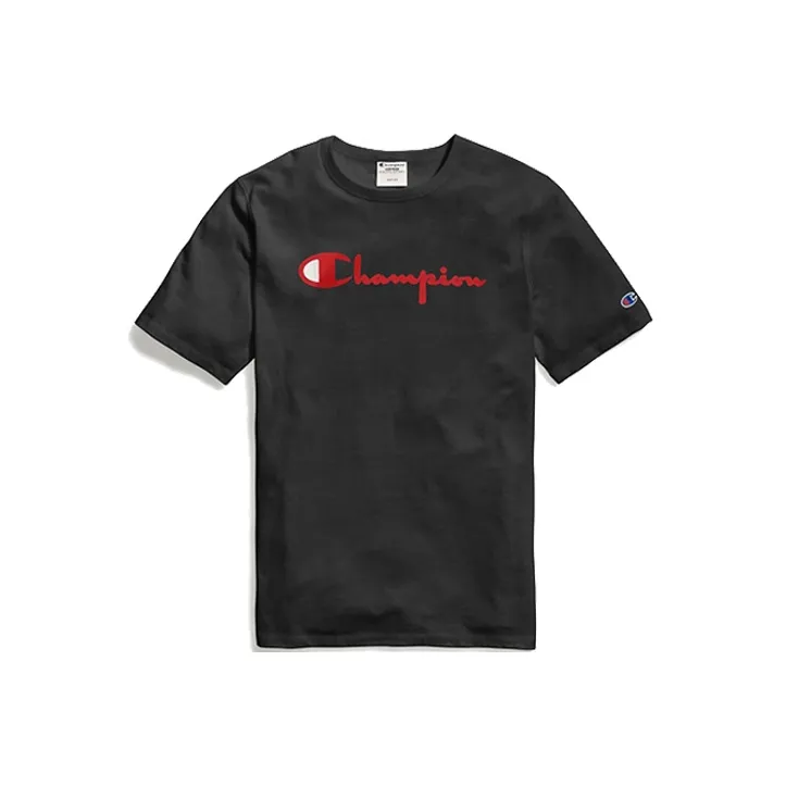Champion T Shirt US Version Unisex Black-0