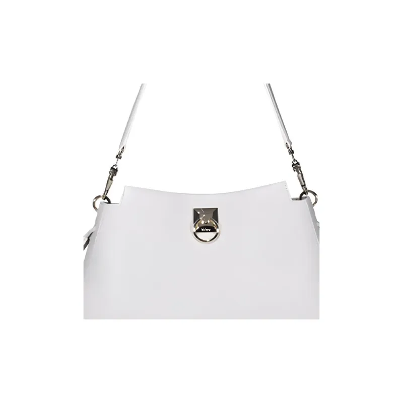 Mulberry Calfskin New Moon Handbag, Shoulder Bag Women's White-3